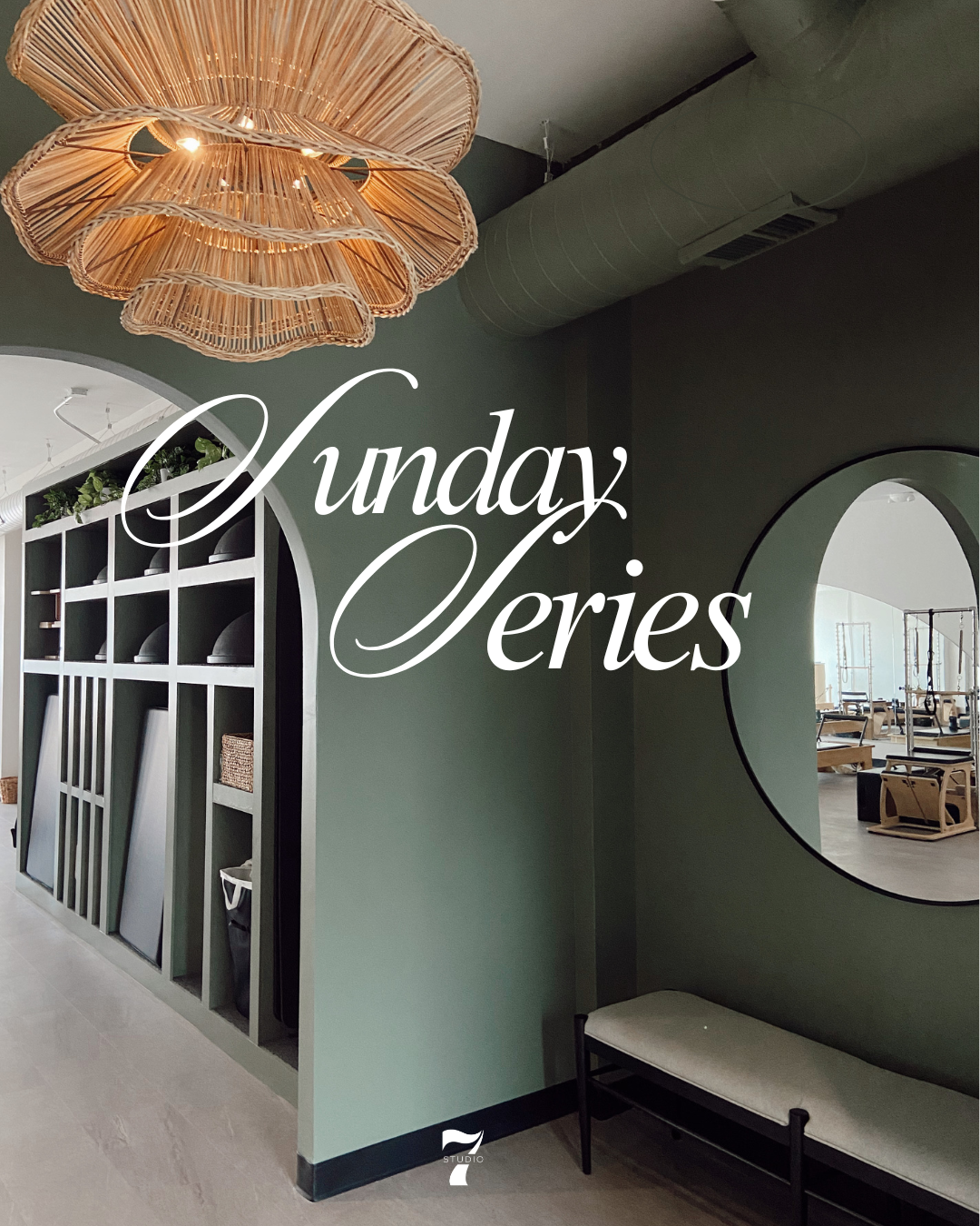 Picture of the studio with the title "Sunday Series" across it